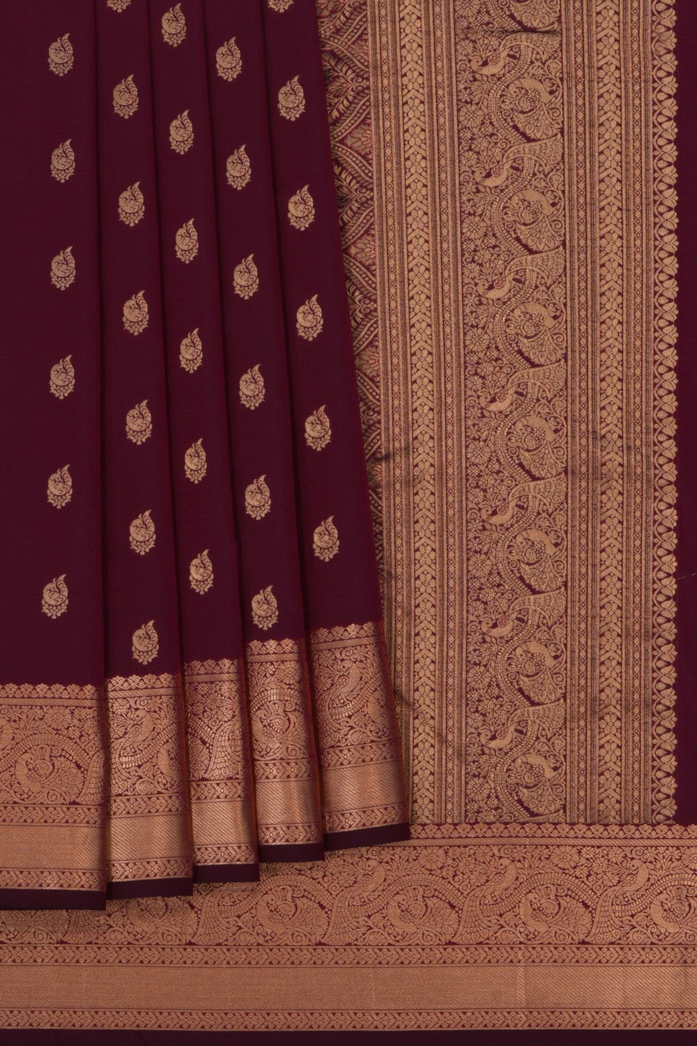 South Silk Maroon Saree