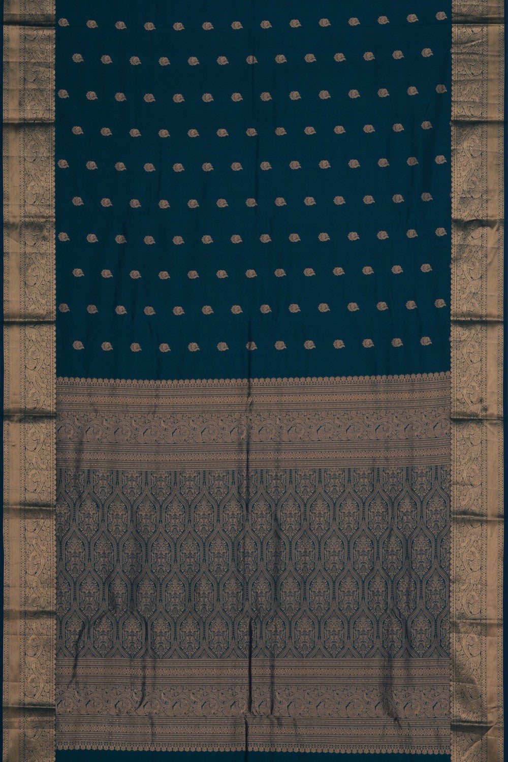 South Silk Teal Blue Saree