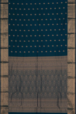 Image of South Silk Teal Blue Saree