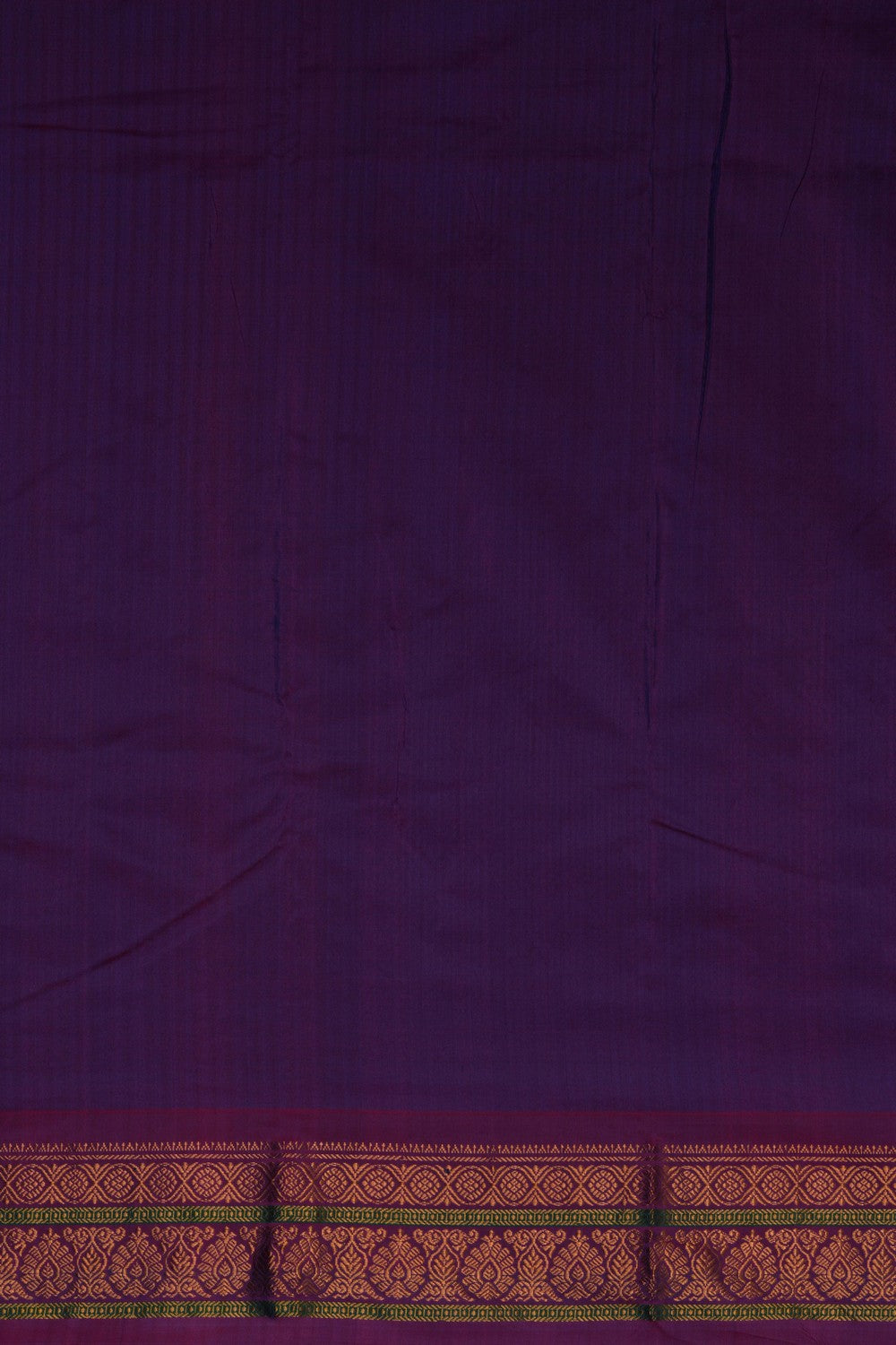 Image of Gadwal Cotton Silk Smoky Blue Saree