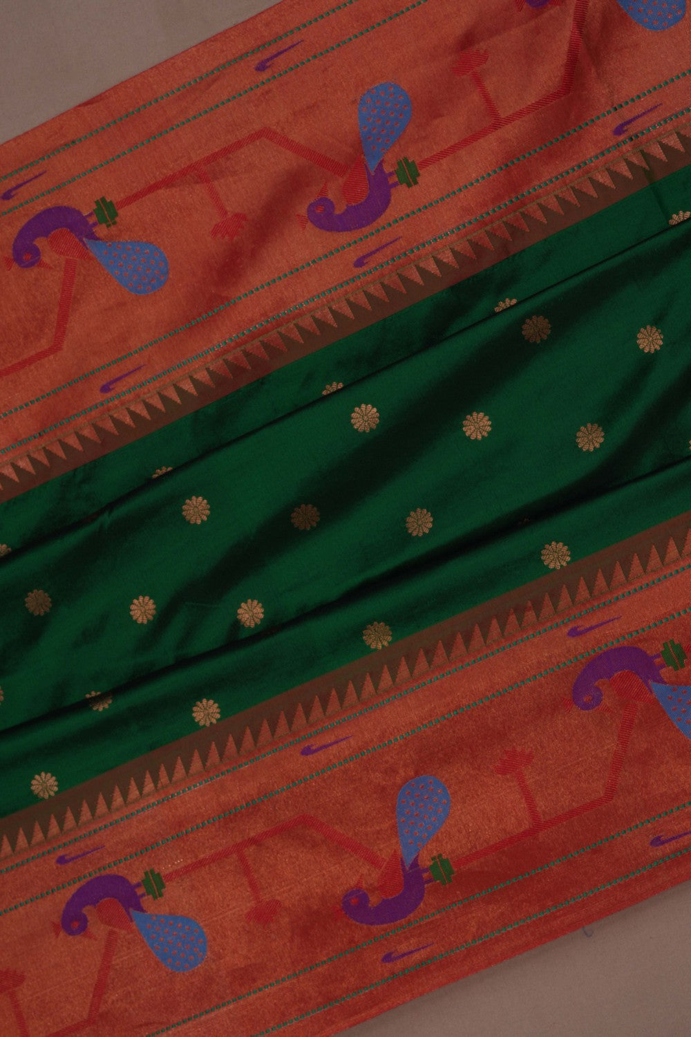 Paithani Green Saree