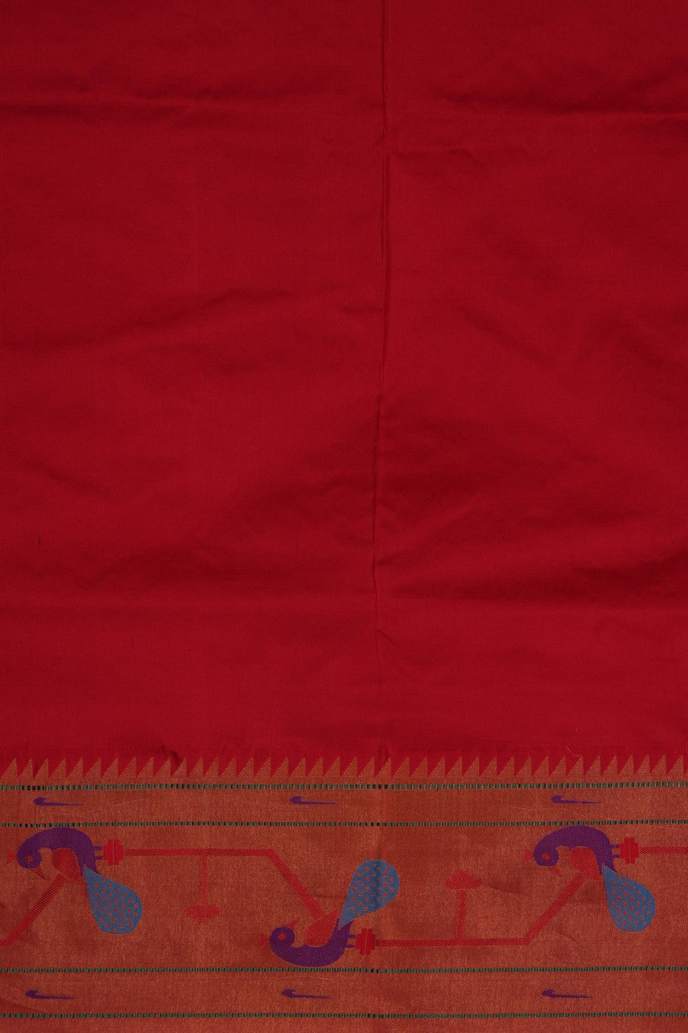 Paithani Red Saree