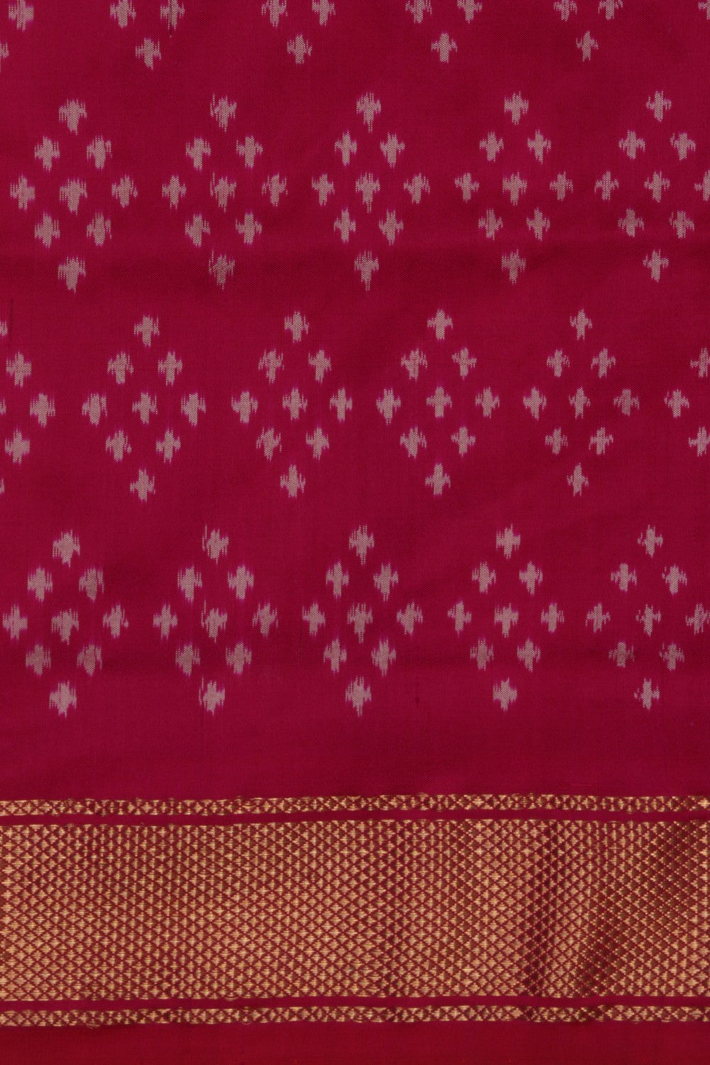 Image of Pochampally Ikat Silk Navy Blue Saree