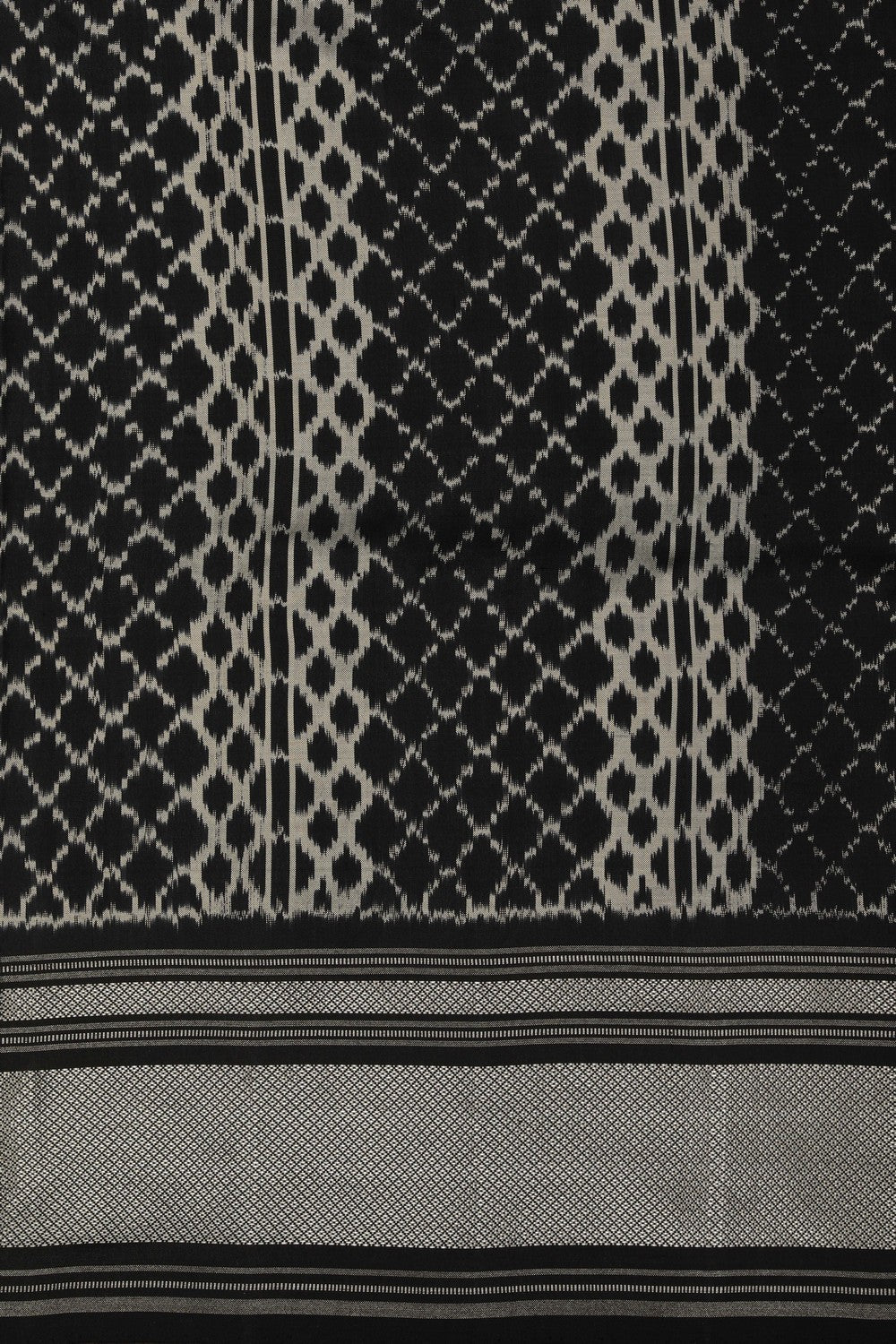 Image of Pochampally Ikat Silk Black Saree