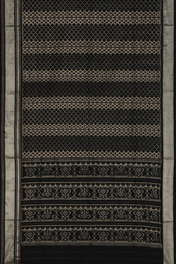 Image of Pochampally Ikat Silk Black Saree