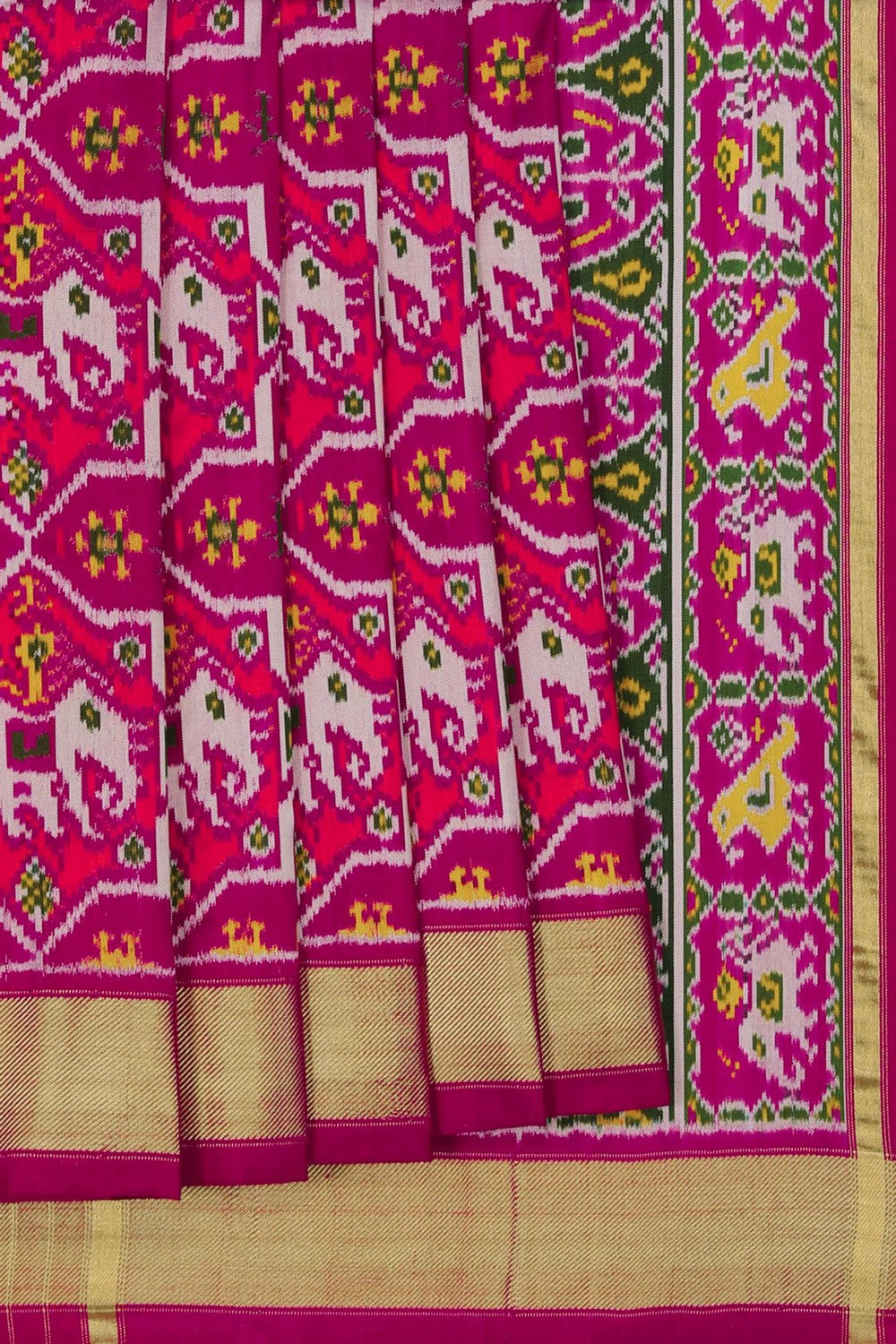 Pochampally Ikat Twill Silk Saree