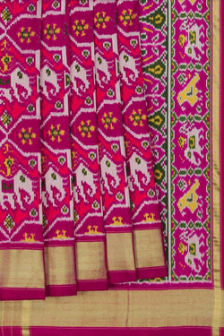 Image of Pochampally Ikat Twill Silk Saree