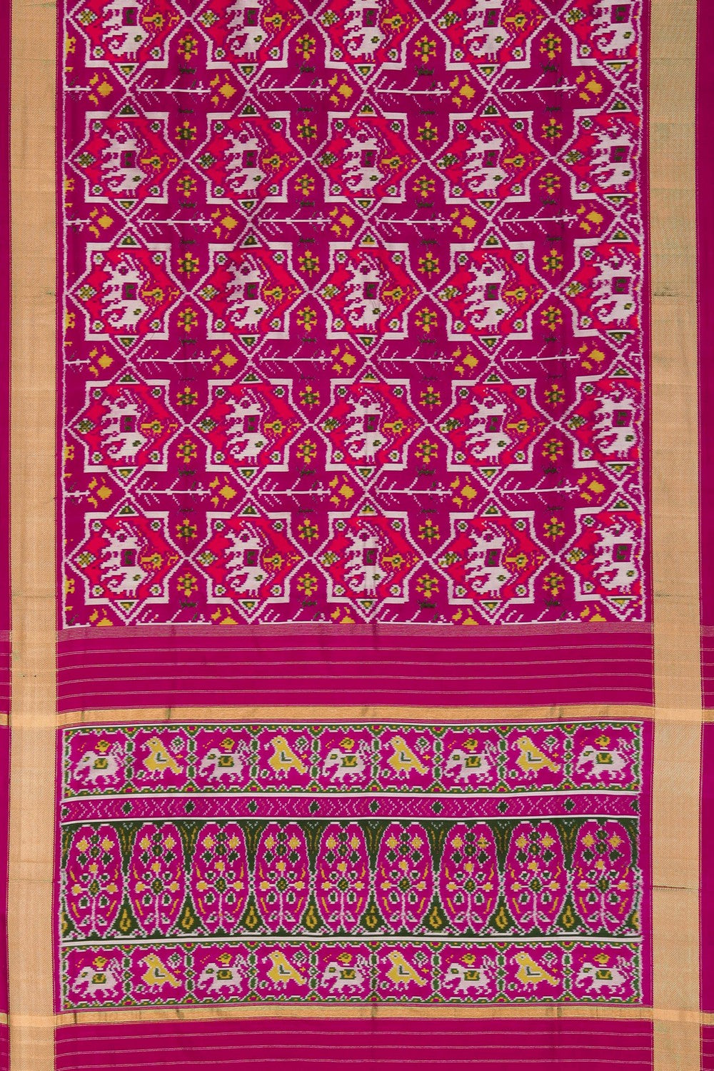 Image of Pochampally Ikat Twill Silk Saree