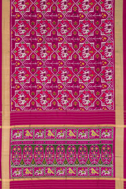 Image of Pochampally Ikat Twill Silk Saree