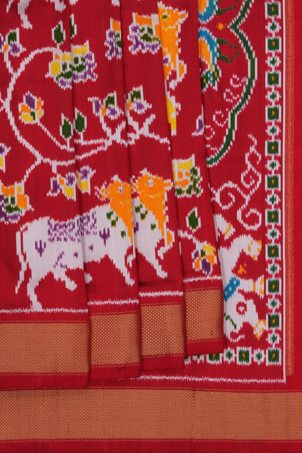 Image of Pochampally Ikat Twill Silk Saree