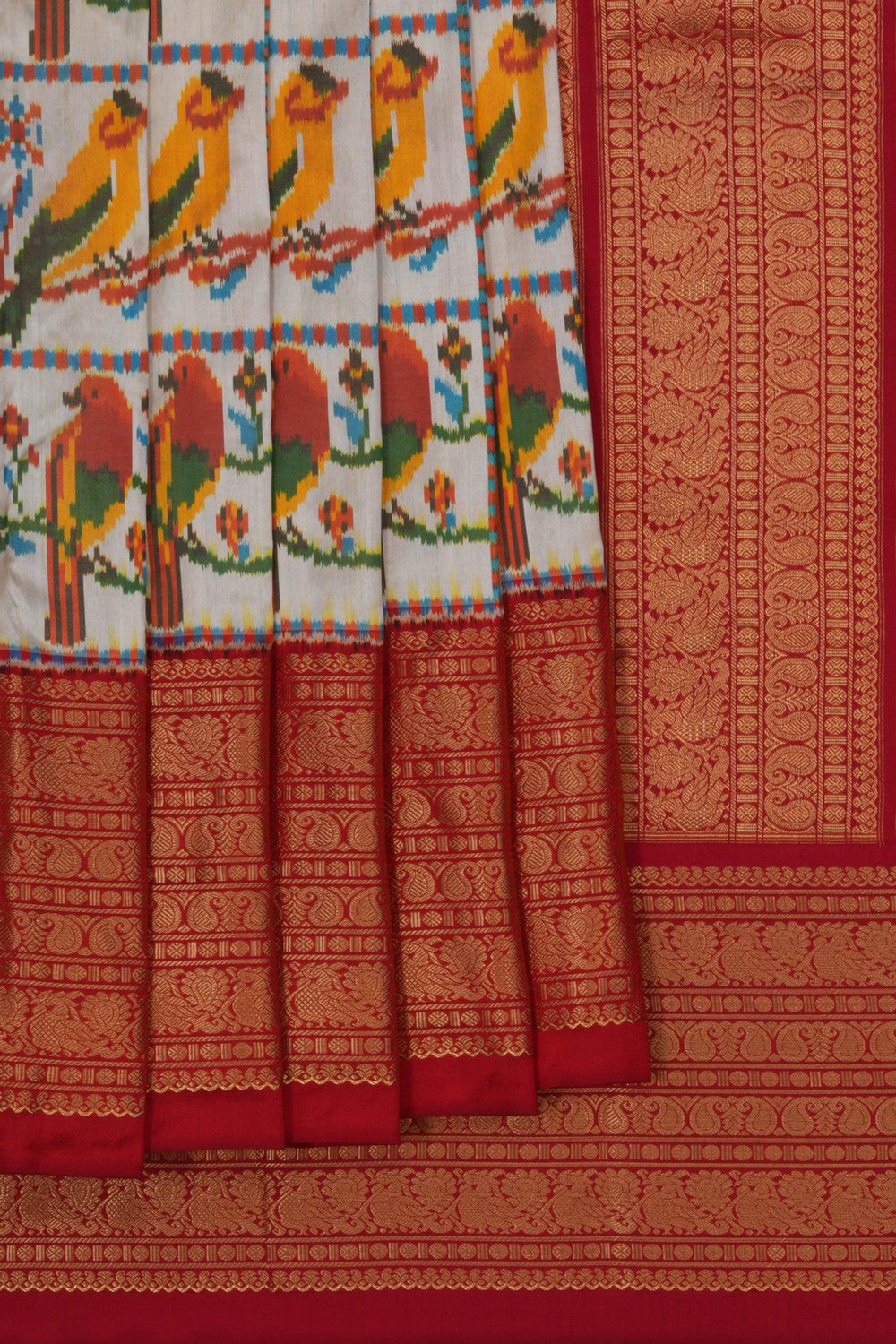 Image of Pochampally Ikat Silk Saree