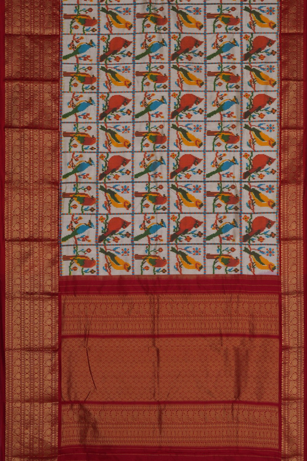 Image of Pochampally Ikat Silk Saree
