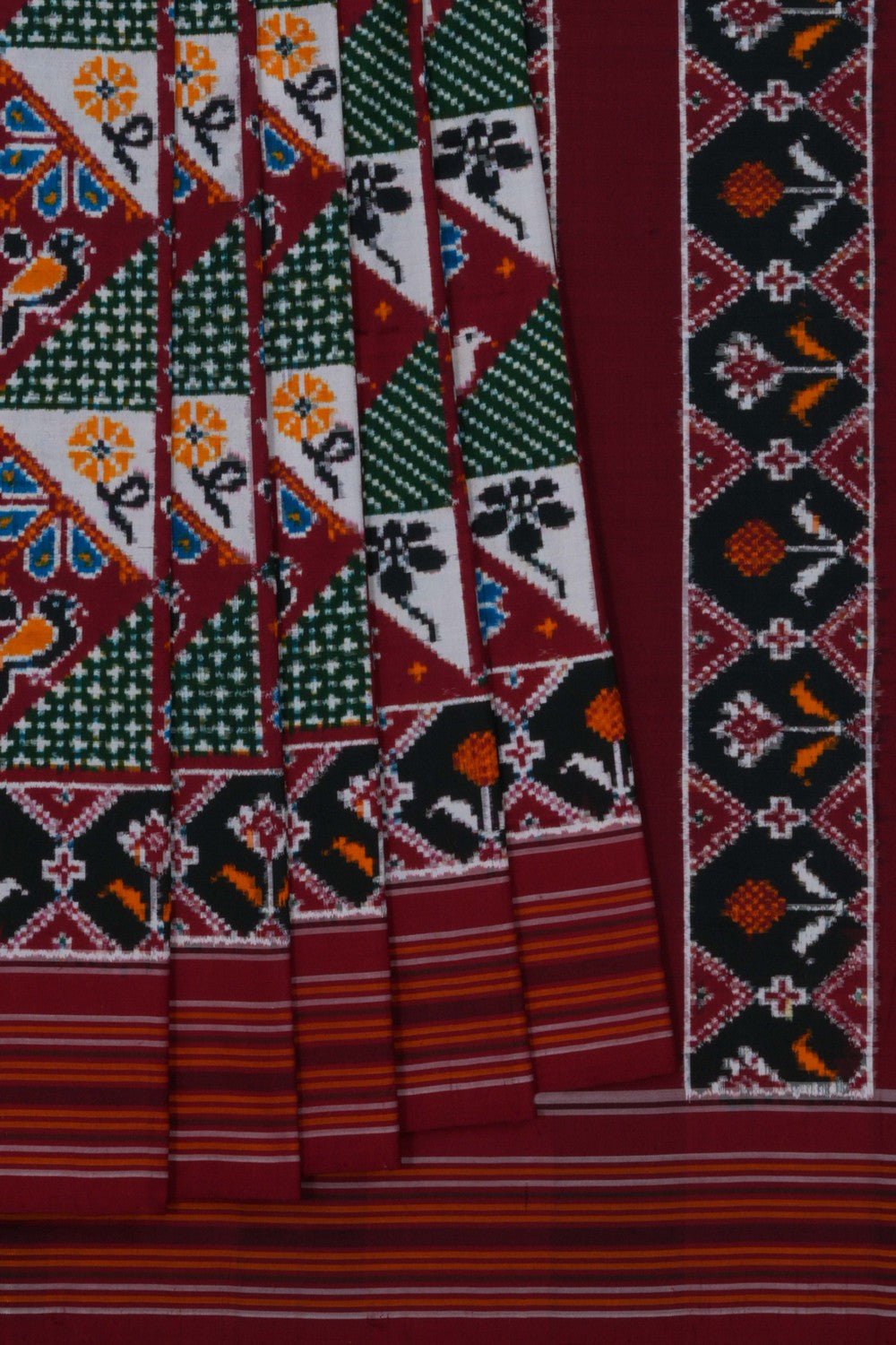 Image of Patan Patola Silk Double Ikat Saree