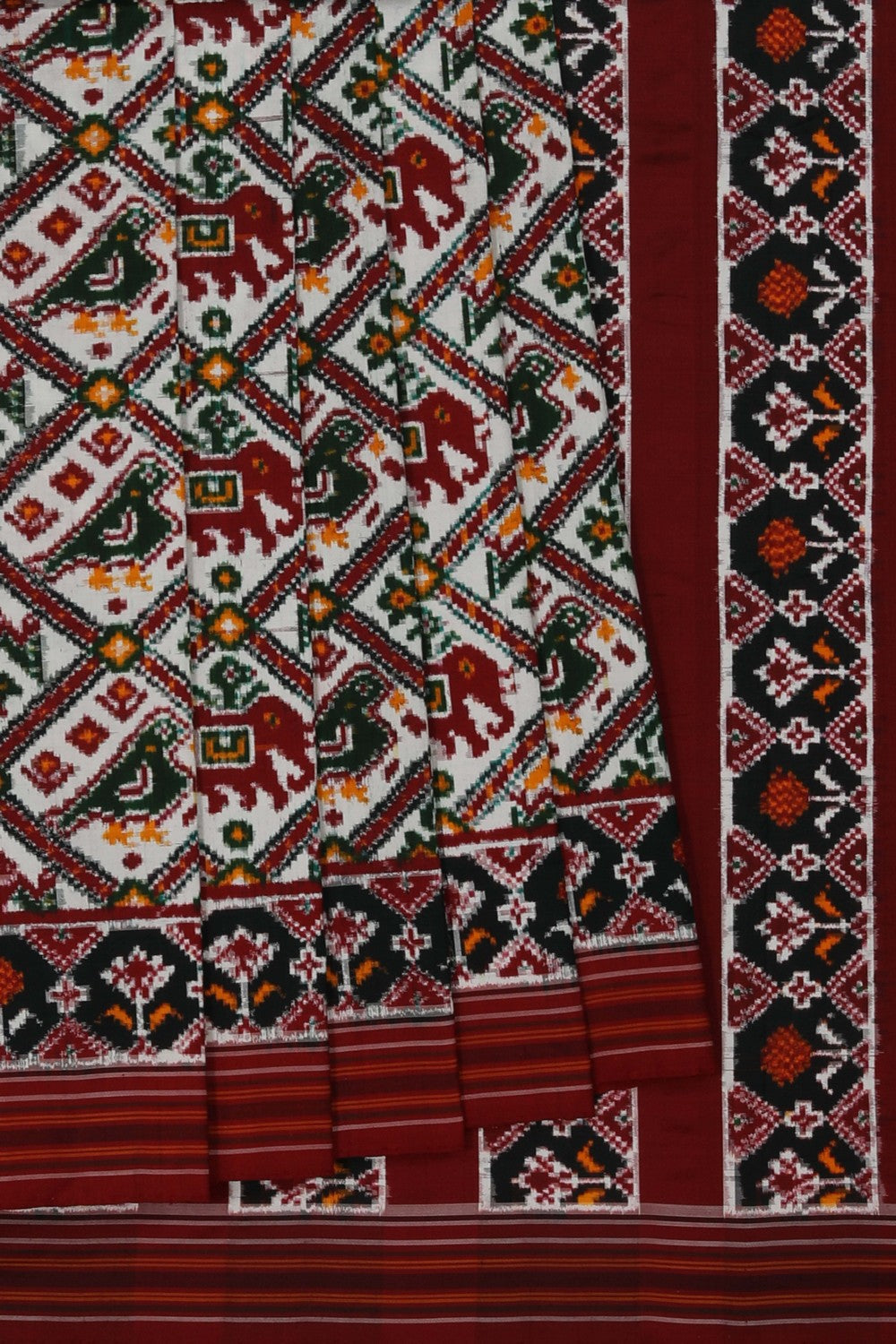 Image of Patan Patola Silk Double Ikat Saree