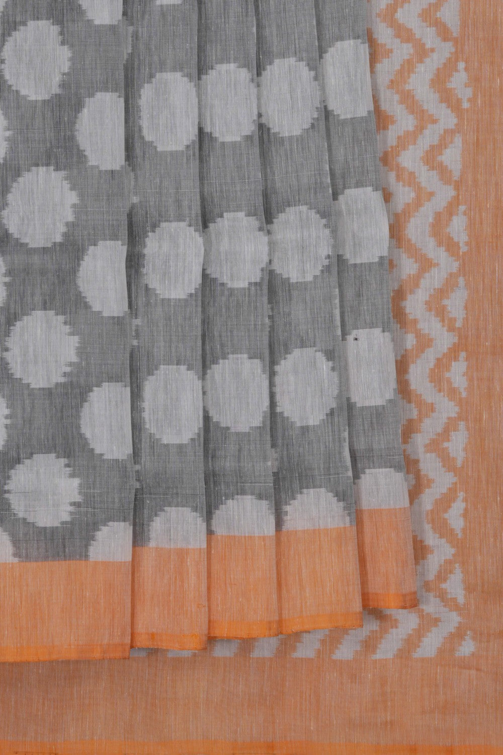Image of Pochampaly Ikat Linen Saree