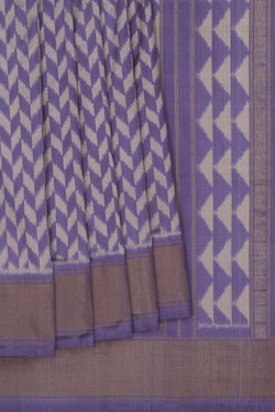Image of Pochampally Ikat Silk Purple Saree