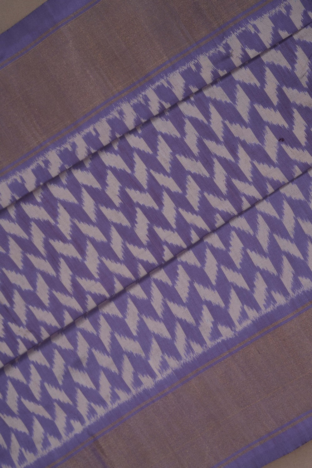 Image of Pochampally Ikat Silk Purple Saree