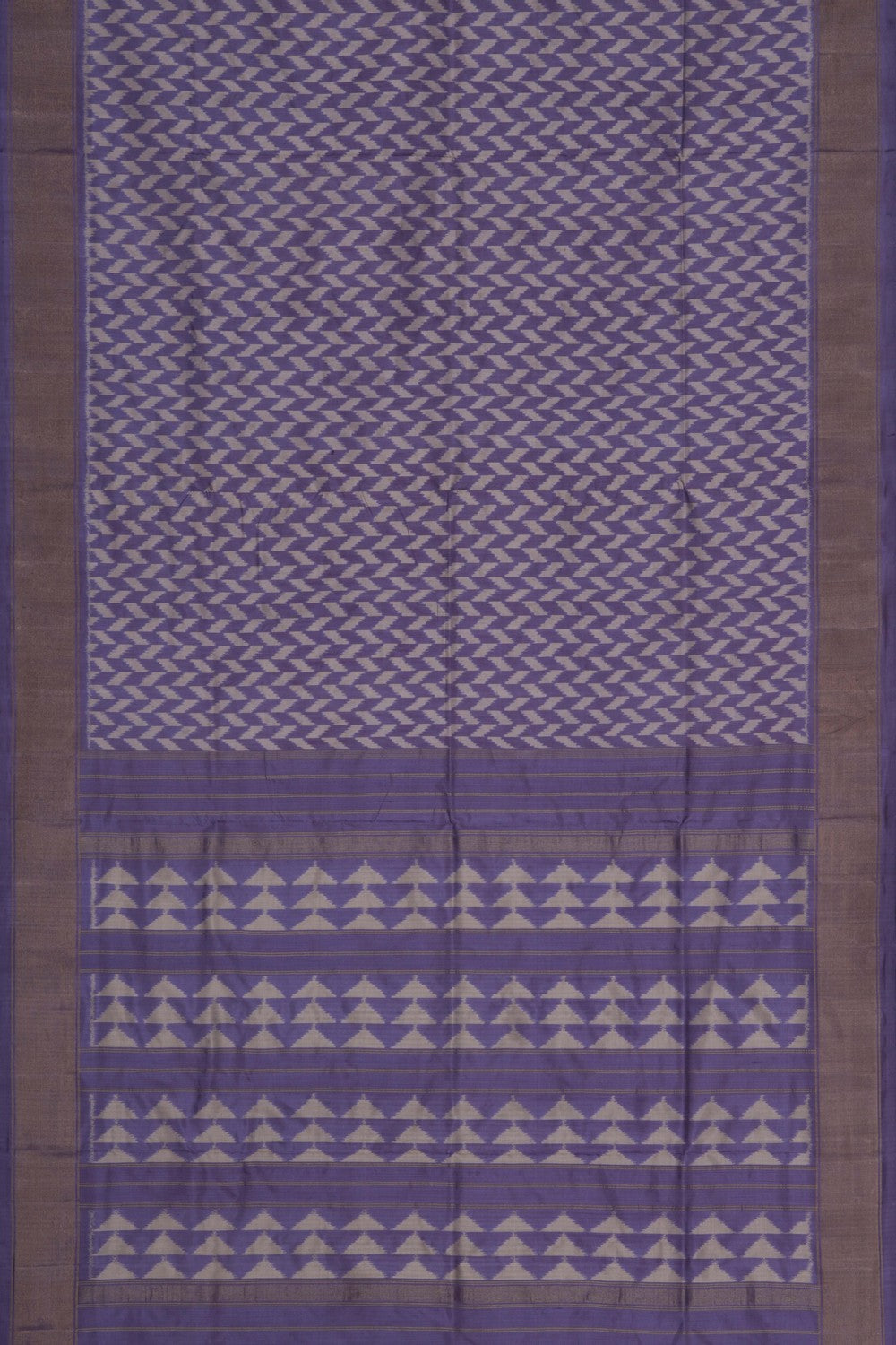 Image of Pochampally Ikat Silk Purple Saree
