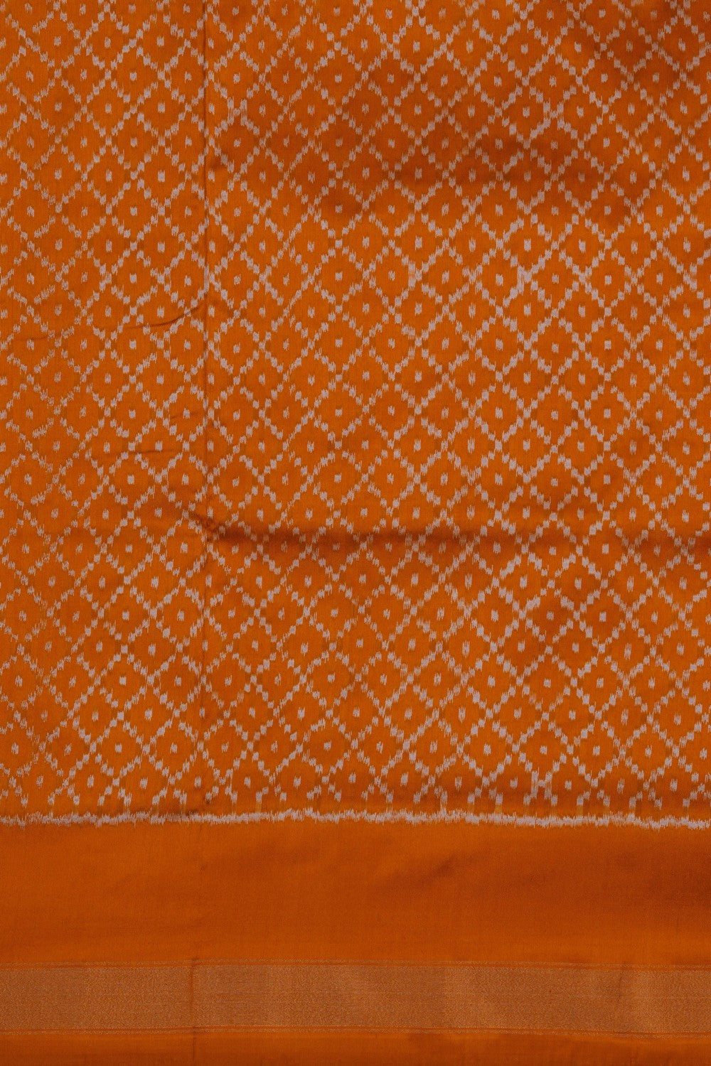 Pochampally Ikat Silk Off White Saree
