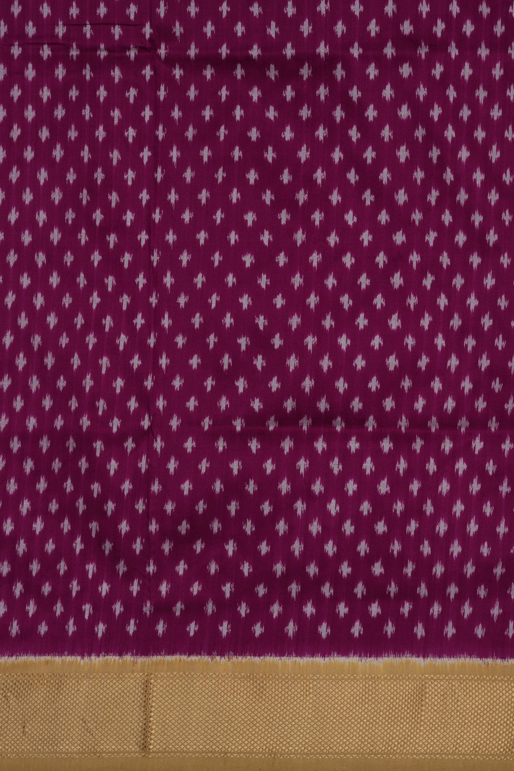 Image of Pochampally Ikat Silk Cream Saree