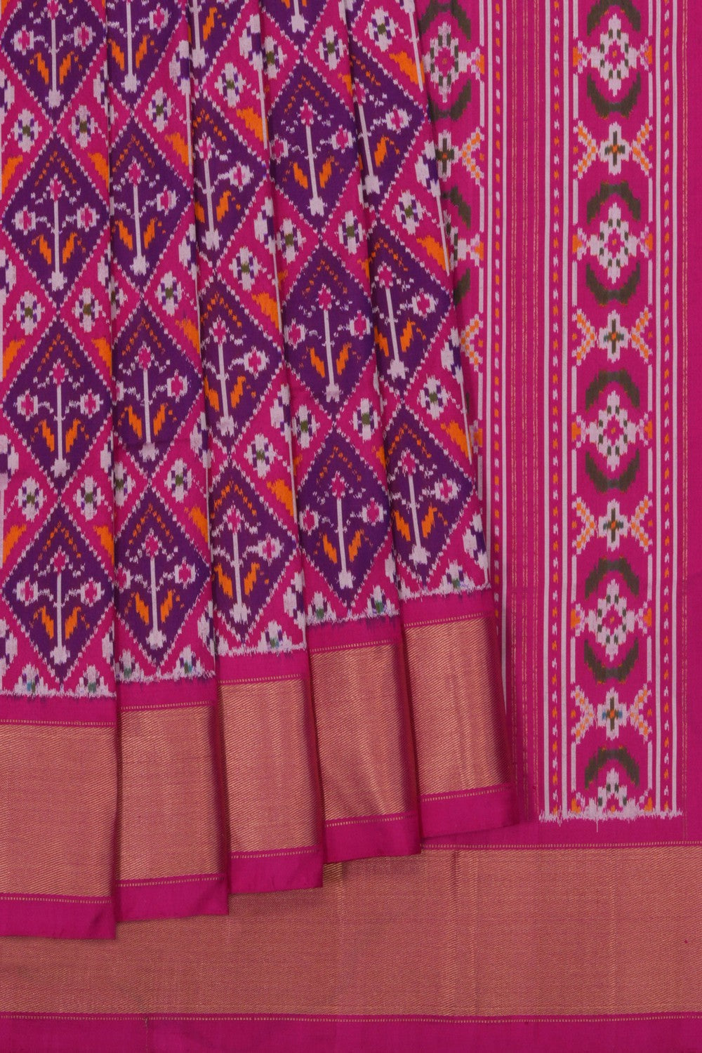 Pochampally Ikat Twill Silk Saree