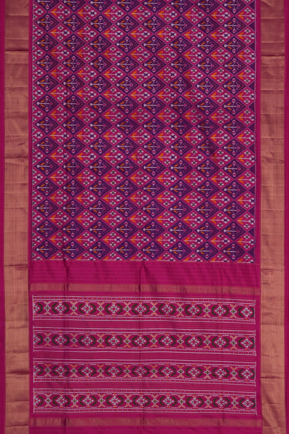 Image of Pochampally Ikat Twill Silk Saree