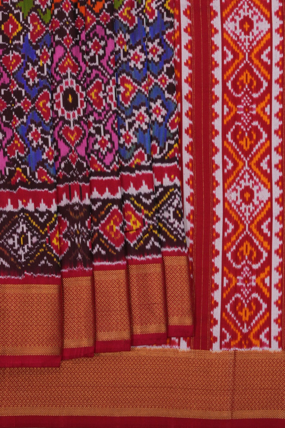 Image of Pochampally Ikat Twill Silk Saree