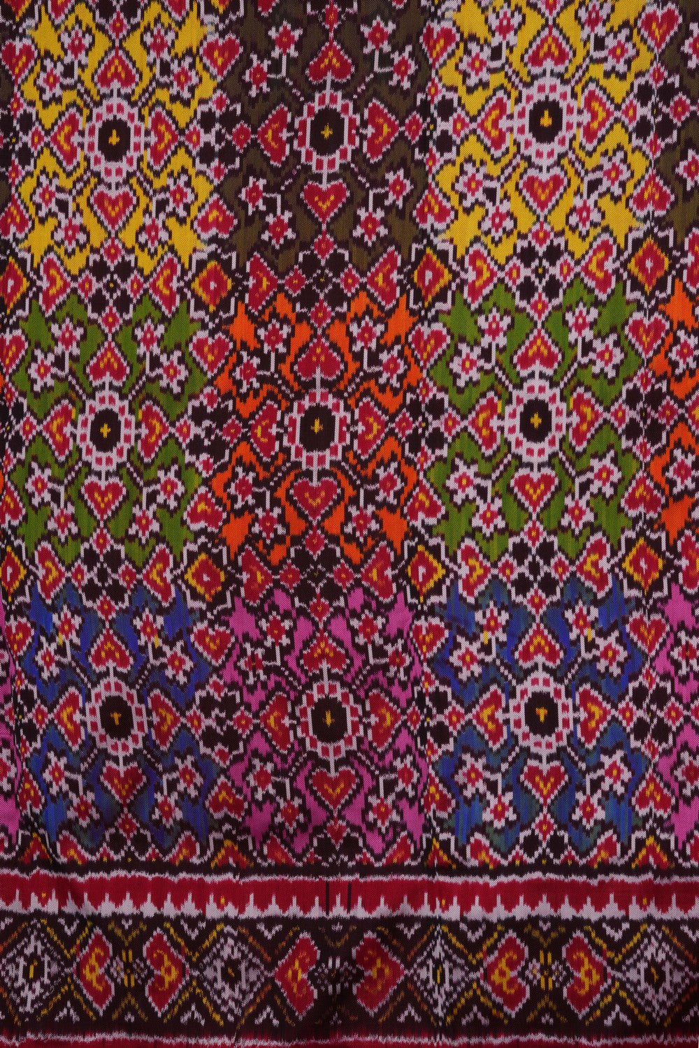 Pochampally Ikat Twill Silk Saree