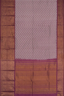 Image of Pochampally Ikat Silk Purple Saree