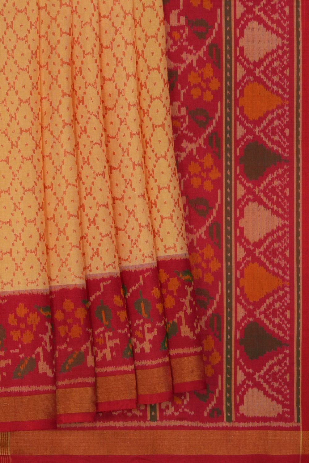 Image of Rajkot Silk Yellow Saree
