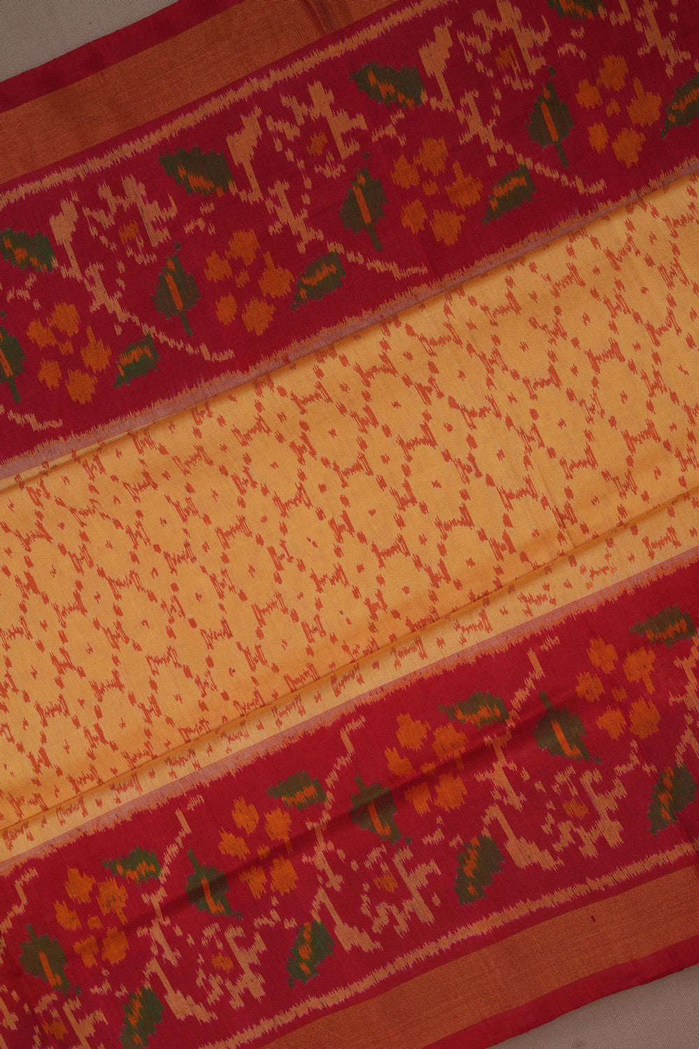 Image of Rajkot Silk Yellow Saree