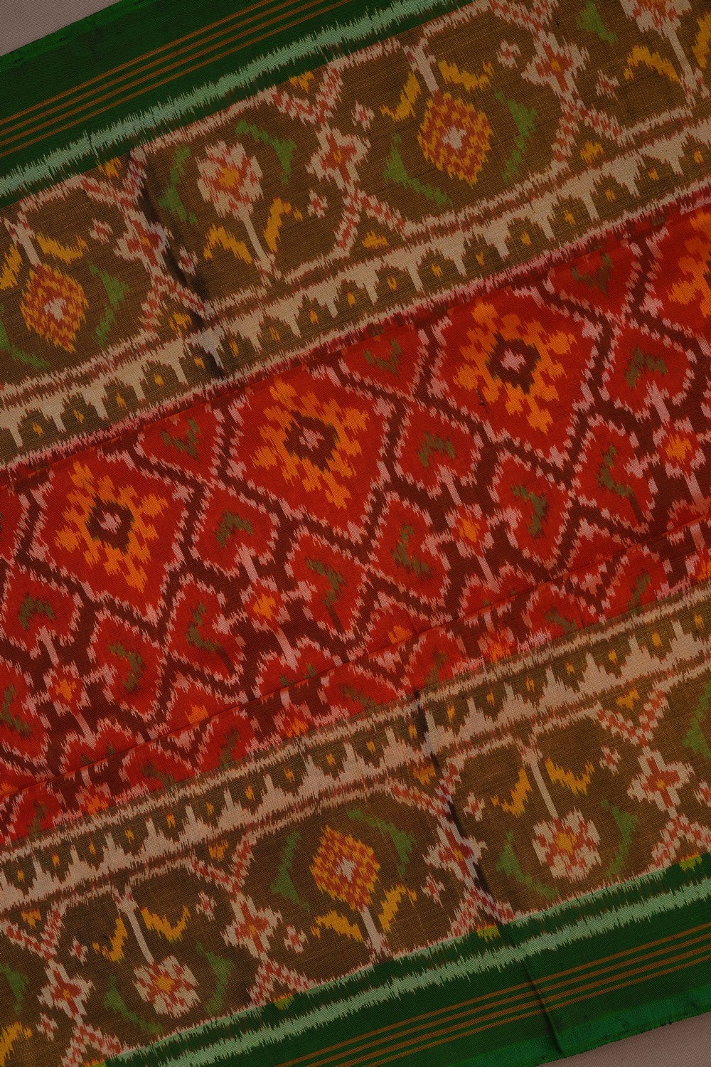 Image of Rajkot Silk Orange Saree