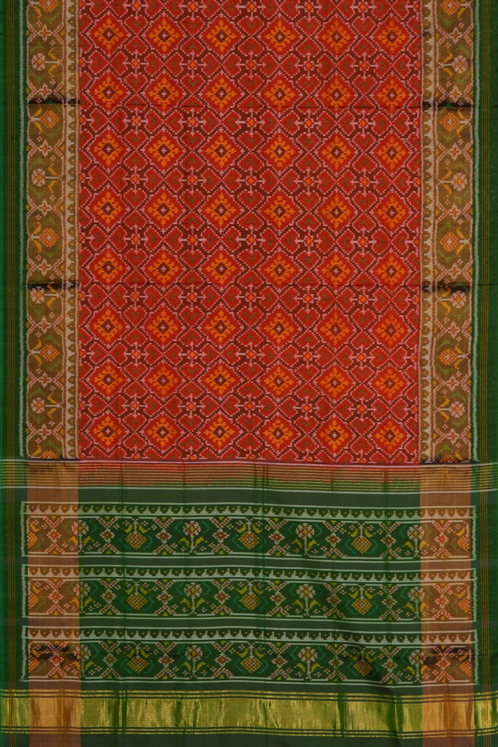 Image of Rajkot Silk Orange Saree