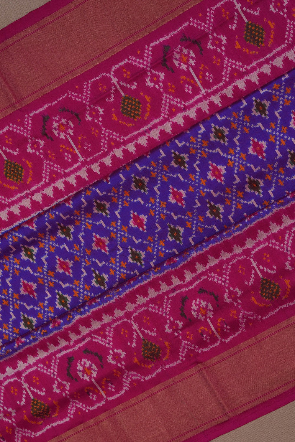Image of Pochampally Ikat Silk Saree