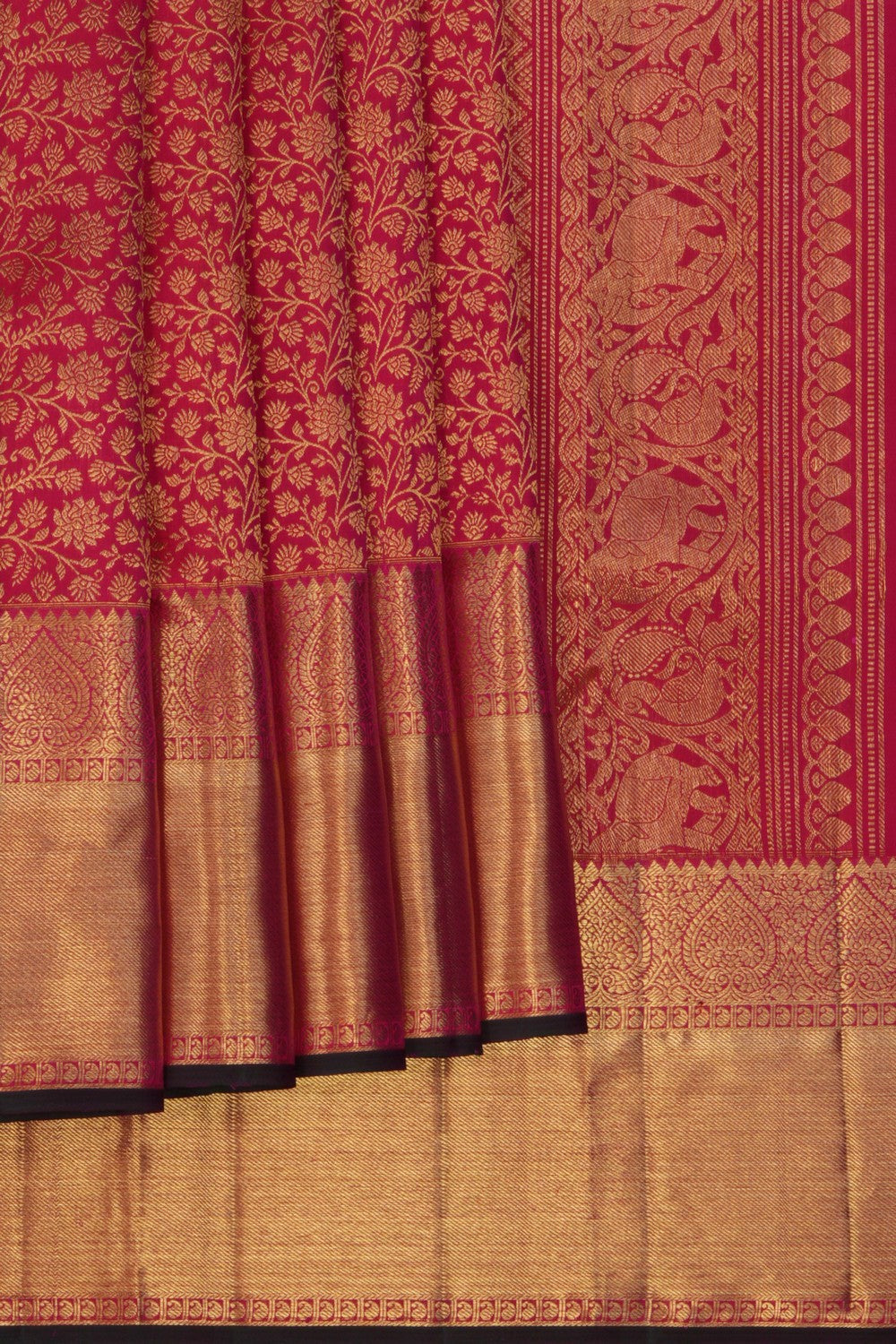 Image of Kanchipattu Brocade Pink Saree