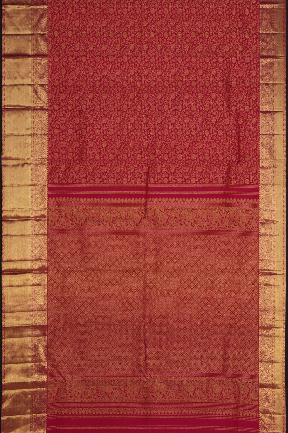 Image of Kanchipattu Brocade Pink Saree