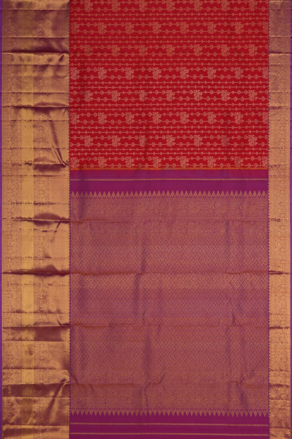 Kanchipattu Brocade Red Saree
