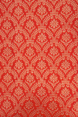 Image of Kanchipattu Brocade Orange Saree