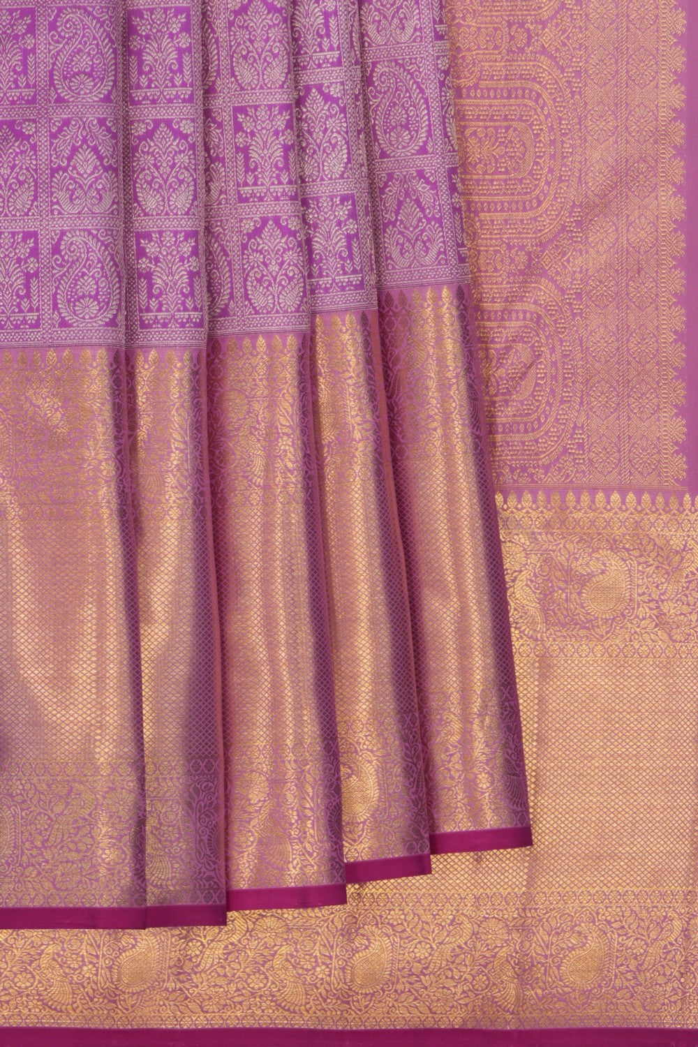 Image of Kanchipattu Brocade Purple Saree