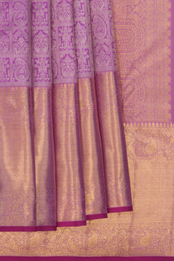 Image of Kanchipattu Brocade Purple Saree