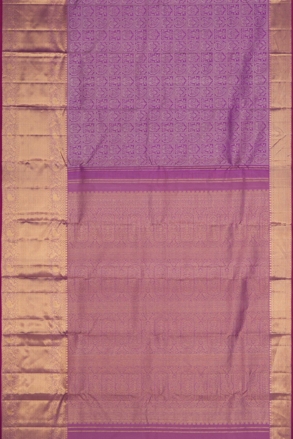 Image of Kanchipattu Brocade Purple Saree