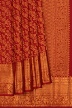 Image of Kanchipattu Brocade Red Saree