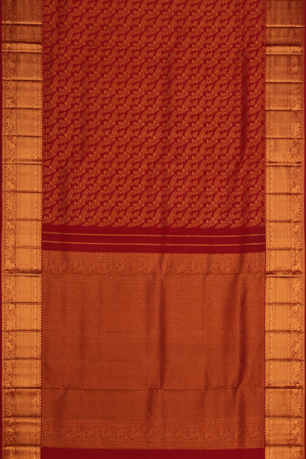 Kanchipattu Brocade Red Saree