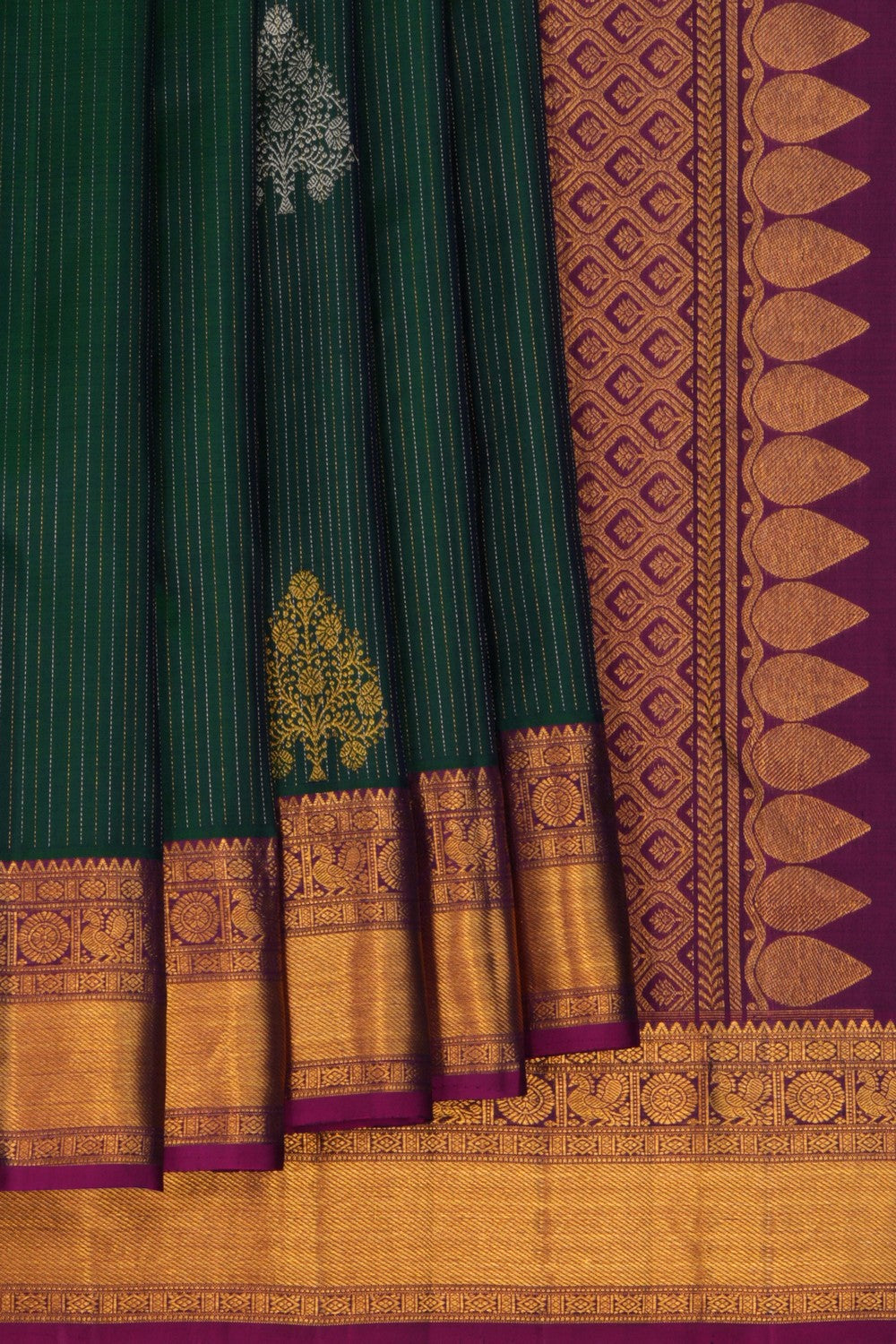 South Silk Green Saree
