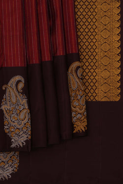 Image of South Silk Brick Red Saree