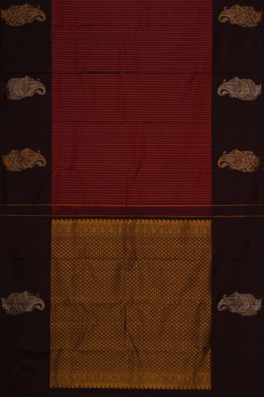 South Silk Brick Red Saree