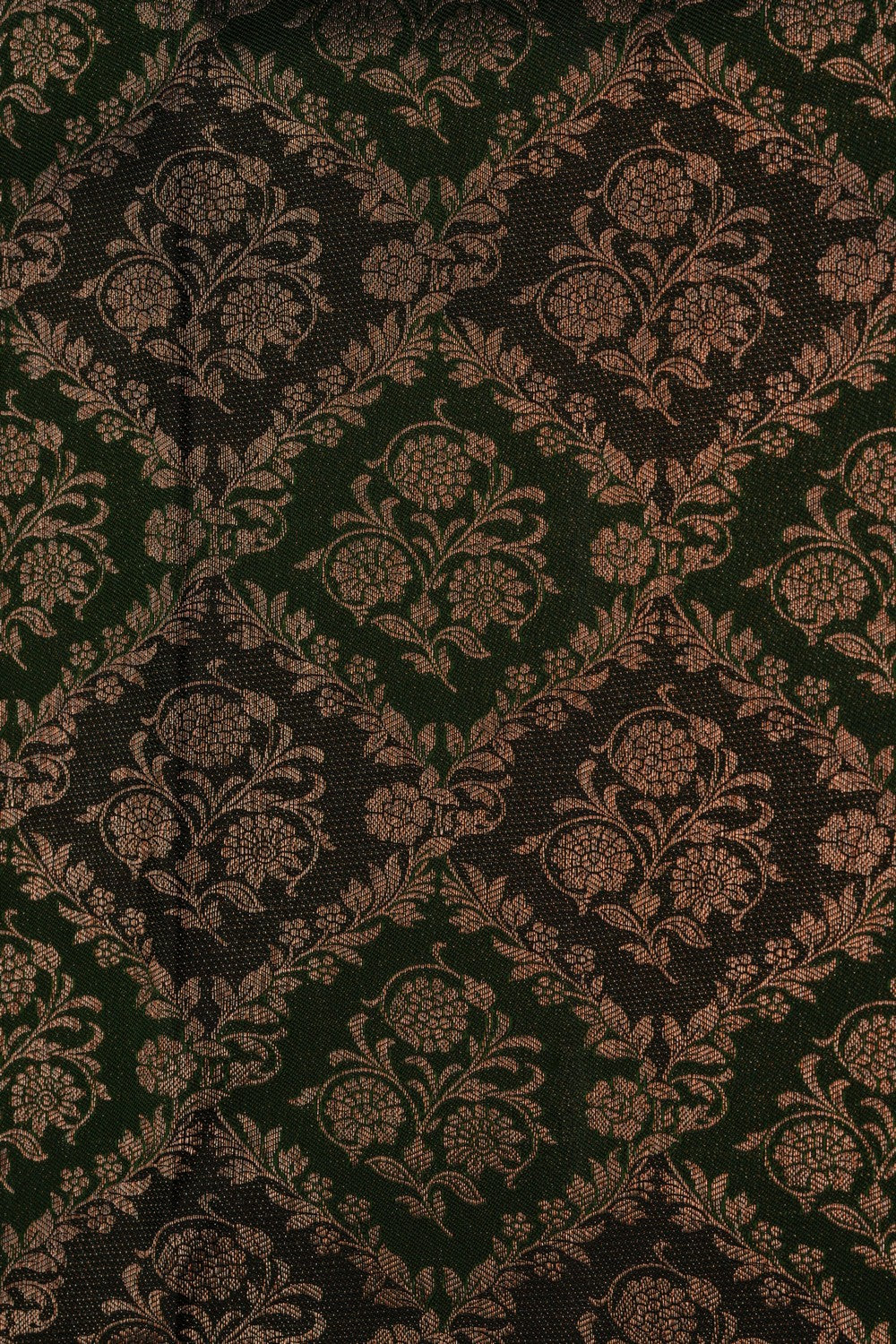 Kanchipattu Brocade Bottle Green Saree