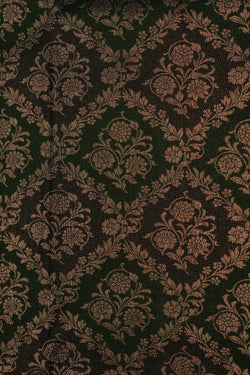 Image of Kanchipattu Brocade Bottle Green Saree