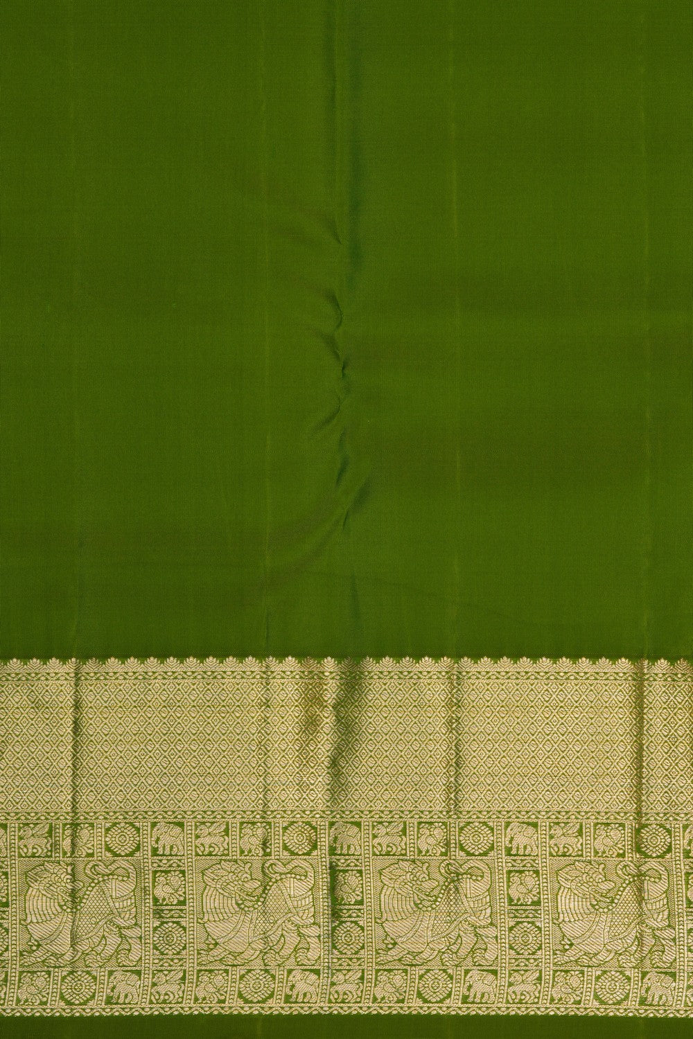 Kanchipattu Brocade Green Saree