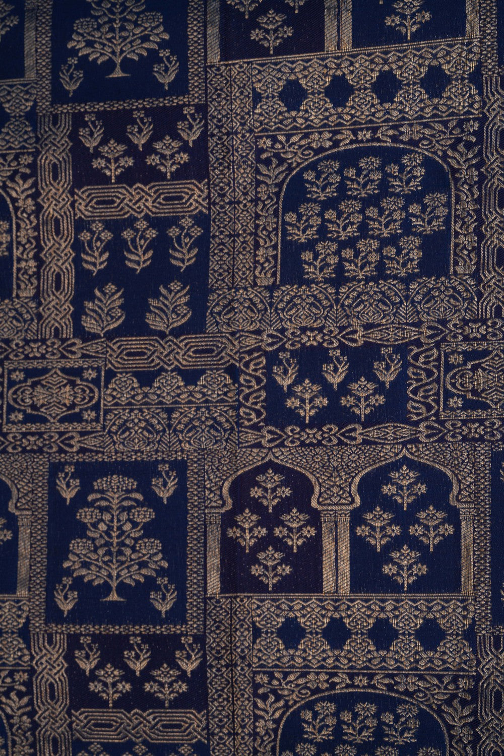 Kanchipattu Brocade Navy Blue Saree